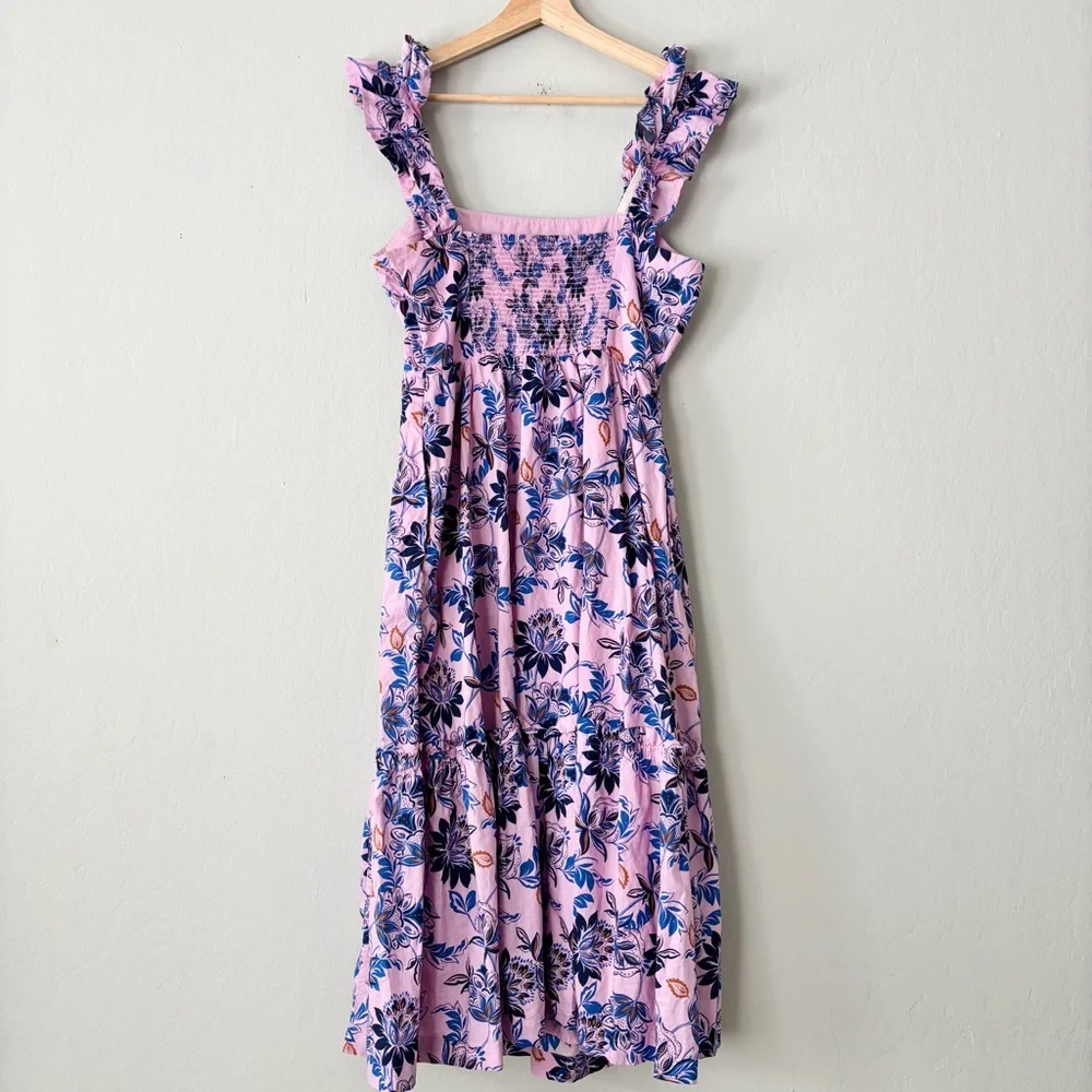 SOLD!!!!!! CREW Purple Lavender Floral Ruffle Strap Midi Dress - Picture 8 of 8